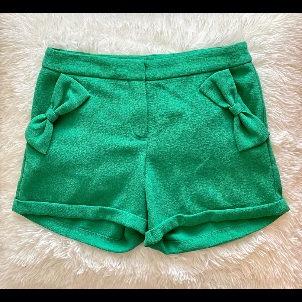 High Waist Green Short